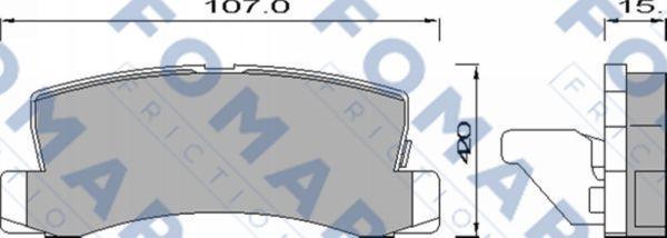 FOMAR Friction FO 428881 - Гальмівні колодки, дискові гальма autozip.com.ua