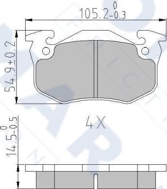 FOMAR Friction FO 428281 - Гальмівні колодки, дискові гальма autozip.com.ua