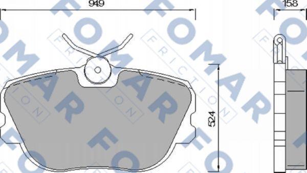 FOMAR Friction FO 422981 - Гальмівні колодки, дискові гальма autozip.com.ua