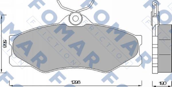 FOMAR Friction FO 427781 - Гальмівні колодки, дискові гальма autozip.com.ua