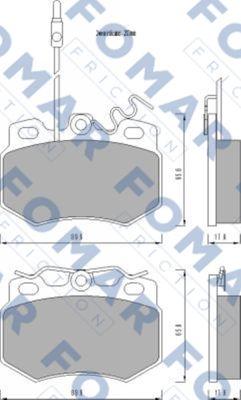 FOMAR Friction FO 474481 - Гальмівні колодки, дискові гальма autozip.com.ua