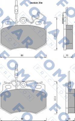 FOMAR Friction FO 470281 - Гальмівні колодки, дискові гальма autozip.com.ua