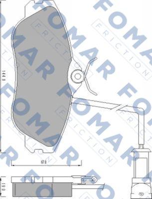 FOMAR Friction FO 471781 - Гальмівні колодки, дискові гальма autozip.com.ua