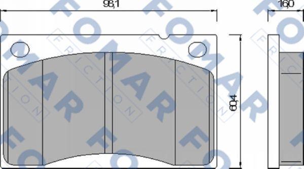 FOMAR Friction FO 478487 - Гальмівні колодки, дискові гальма autozip.com.ua