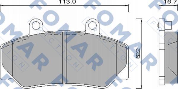 FOMAR Friction FO 473981 - Гальмівні колодки, дискові гальма autozip.com.ua