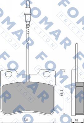 FOMAR Friction FO 472981 - Гальмівні колодки, дискові гальма autozip.com.ua