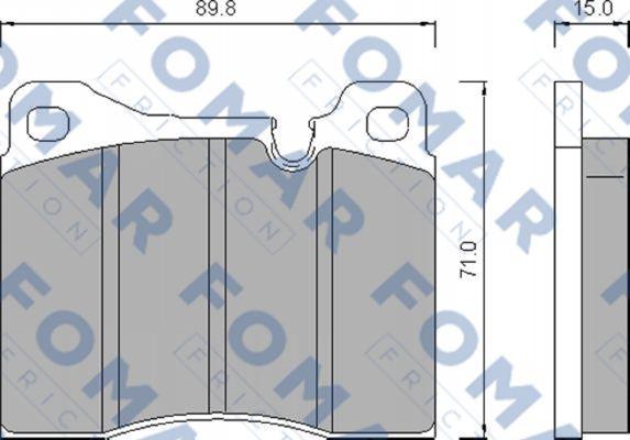 FOMAR Friction FO 472286 - Гальмівні колодки, дискові гальма autozip.com.ua