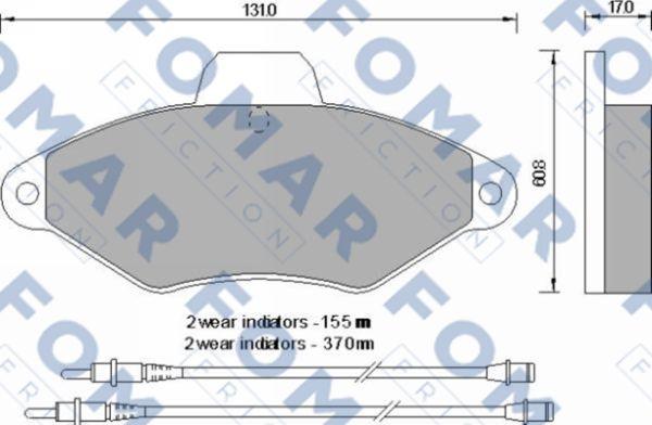 FOMAR Friction FO 592481 - Гальмівні колодки, дискові гальма autozip.com.ua