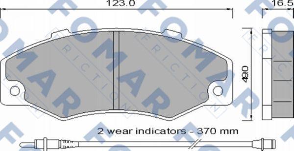 FOMAR Friction FO 546881 - Гальмівні колодки, дискові гальма autozip.com.ua