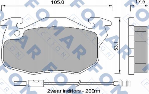 FOMAR Friction FO 529481 - Гальмівні колодки, дискові гальма autozip.com.ua