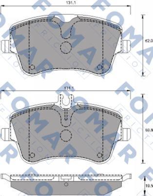 FOMAR Friction FO 690581 - Гальмівні колодки, дискові гальма autozip.com.ua