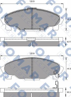 FOMAR Friction FO 691481 - Гальмівні колодки, дискові гальма autozip.com.ua