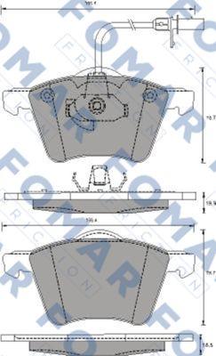 FOMAR Friction FO 691281 - Гальмівні колодки, дискові гальма autozip.com.ua