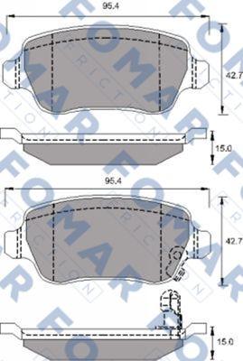 FOMAR Friction FO 691781 - Гальмівні колодки, дискові гальма autozip.com.ua