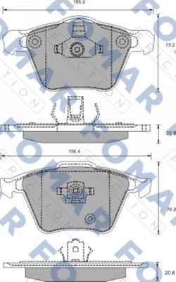 FOMAR Friction FO 698081 - Гальмівні колодки, дискові гальма autozip.com.ua