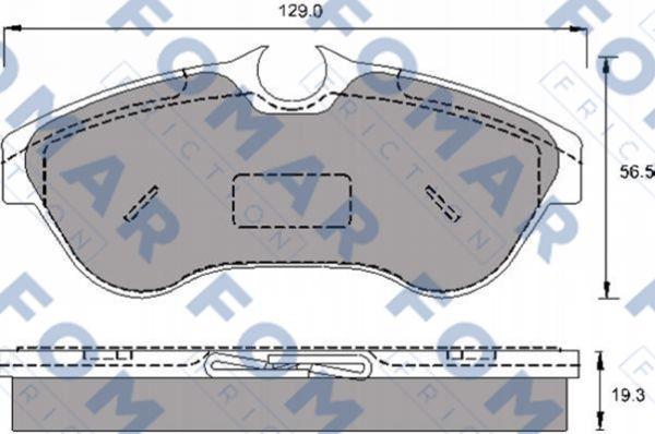 FOMAR Friction FO 693681 - Гальмівні колодки, дискові гальма autozip.com.ua