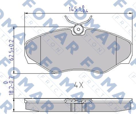 FOMAR Friction FO 692681 - Гальмівні колодки, дискові гальма autozip.com.ua