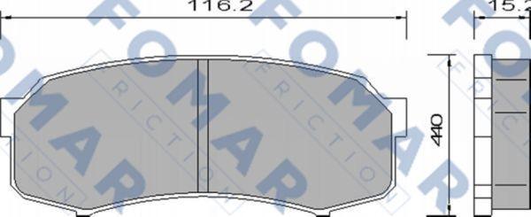 FOMAR Friction FO 644981 - Гальмівні колодки, дискові гальма autozip.com.ua