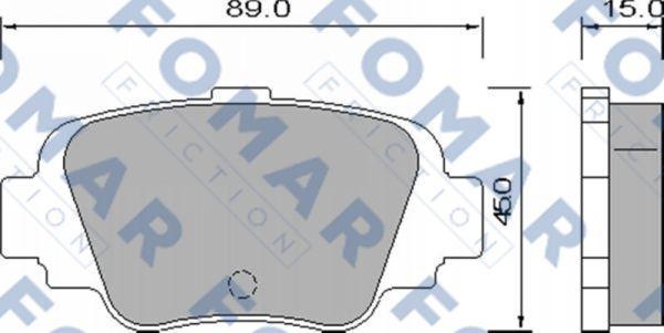 FOMAR Friction FO 640881 - Гальмівні колодки, дискові гальма autozip.com.ua