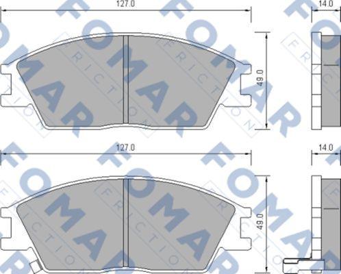 FOMAR Friction FO 648581 - Гальмівні колодки, дискові гальма autozip.com.ua