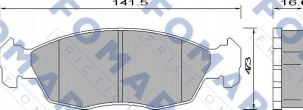 FOMAR Friction FO 642181 - Гальмівні колодки, дискові гальма autozip.com.ua