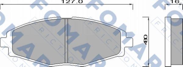FOMAR Friction FO 642281 - Гальмівні колодки, дискові гальма autozip.com.ua