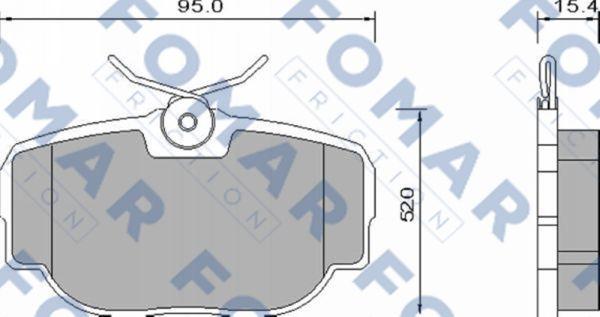 FOMAR Friction FO 647181 - Гальмівні колодки, дискові гальма autozip.com.ua