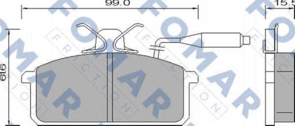 FOMAR Friction FO 654781 - Гальмівні колодки, дискові гальма autozip.com.ua