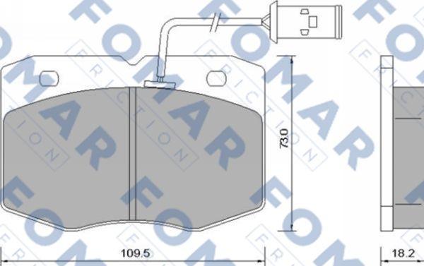 FOMAR Friction FO 658881 - Гальмівні колодки, дискові гальма autozip.com.ua