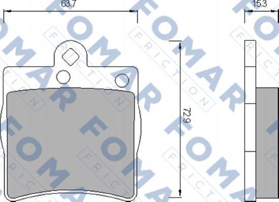 FOMAR Friction FO 653581 - Гальмівні колодки, дискові гальма autozip.com.ua