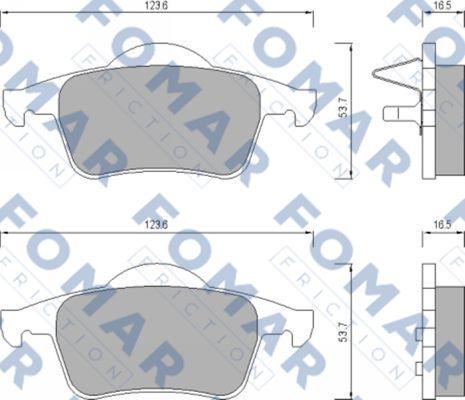 FOMAR Friction FO 669081 - Гальмівні колодки, дискові гальма autozip.com.ua