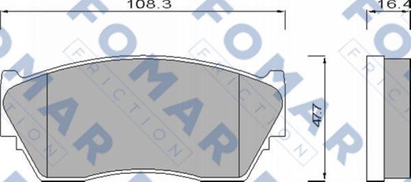 FOMAR Friction FO 669281 - Гальмівні колодки, дискові гальма autozip.com.ua