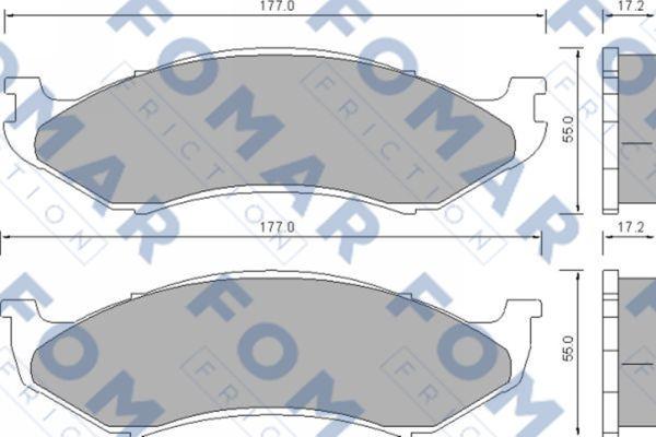 FOMAR Friction FO 664681 - Гальмівні колодки, дискові гальма autozip.com.ua