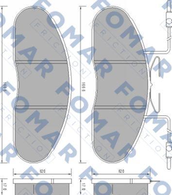 FOMAR Friction FO 664281 - Гальмівні колодки, дискові гальма autozip.com.ua