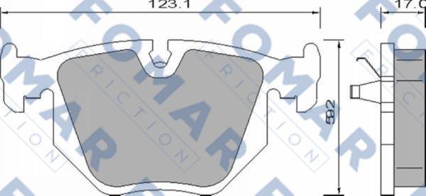 FOMAR Friction FO 661481 - Гальмівні колодки, дискові гальма autozip.com.ua