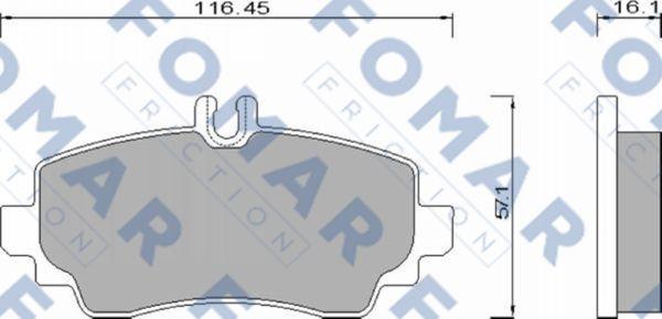 FOMAR Friction FO 668581 - Гальмівні колодки, дискові гальма autozip.com.ua