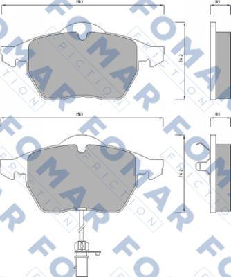 FOMAR Friction FO 668681 - Гальмівні колодки, дискові гальма autozip.com.ua