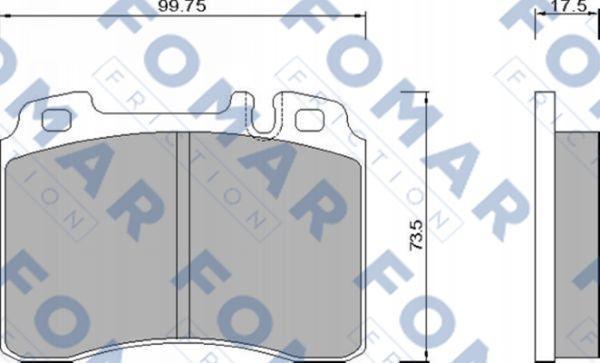 FOMAR Friction FO 668081 - Гальмівні колодки, дискові гальма autozip.com.ua