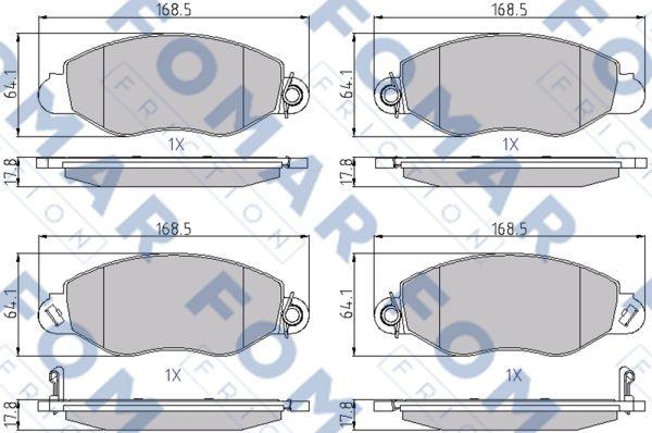 FOMAR Friction FO 684781 - Гальмівні колодки, дискові гальма autozip.com.ua