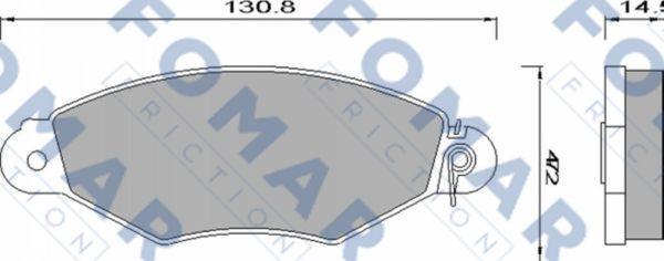 FOMAR Friction FO 680981 - Гальмівні колодки, дискові гальма autozip.com.ua