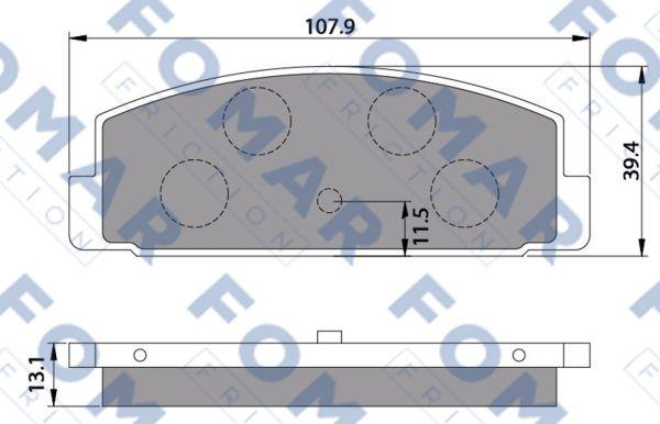 FOMAR Friction FO 680181 - Гальмівні колодки, дискові гальма autozip.com.ua