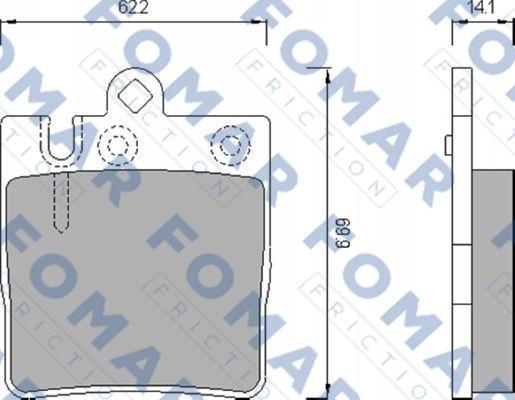 FOMAR Friction FO 680281 - Гальмівні колодки, дискові гальма autozip.com.ua