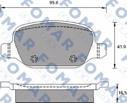 FOMAR Friction FO 688581 - Гальмівні колодки, дискові гальма autozip.com.ua