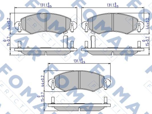 FOMAR Friction FO 683181 - Гальмівні колодки, дискові гальма autozip.com.ua