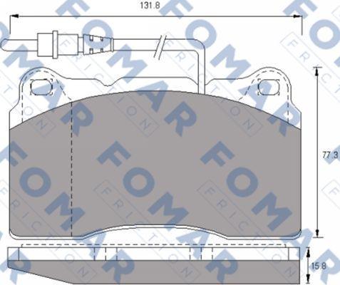 FOMAR Friction FO 687481 - Гальмівні колодки, дискові гальма autozip.com.ua