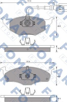 FOMAR Friction FO 687881 - Гальмівні колодки, дискові гальма autozip.com.ua