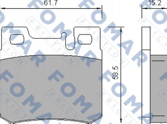 FOMAR Friction FO 639281 - Гальмівні колодки, дискові гальма autozip.com.ua