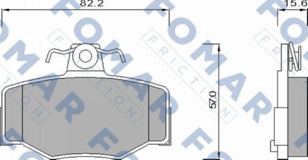 FOMAR Friction FO 630981 - Гальмівні колодки, дискові гальма autozip.com.ua