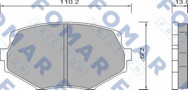 FOMAR Friction FO 638981 - Гальмівні колодки, дискові гальма autozip.com.ua