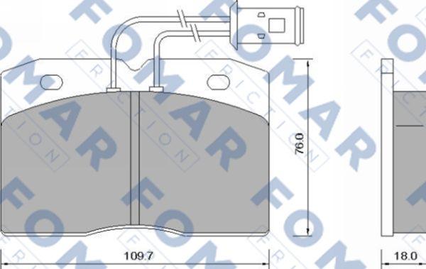 FOMAR Friction FO 632681 - Гальмівні колодки, дискові гальма autozip.com.ua